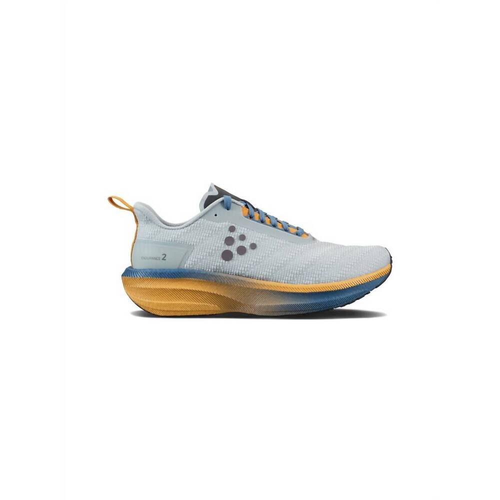 NEW CRAFT men's endurance 2 running shoes in platnum/sour